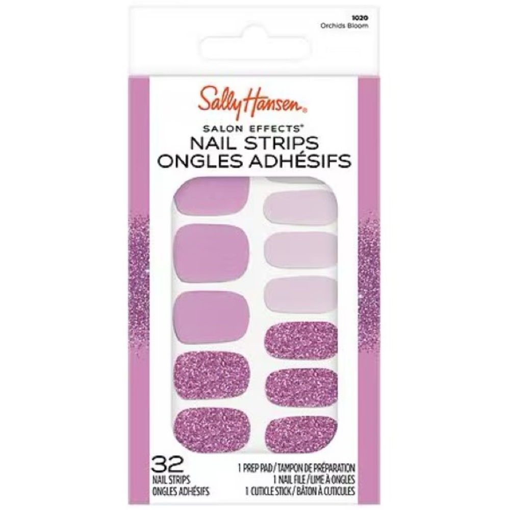 Sally Hansen Nail Strips - Orchids Bloom - New in Box